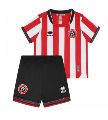 Sheffield United Hjemmebanetrøje Børn 2025-26 Kortærmet (+ Korte bukser)